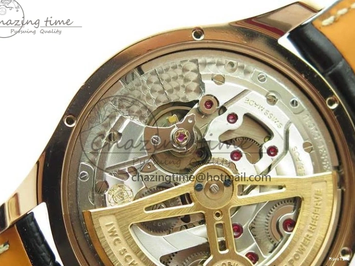 MIROTIME 0223 Premium Portugieser Perpetual Calendar IW503302 RG V9F 1:1 Best Edition Blue Dial on Black Leather Strap A 7098